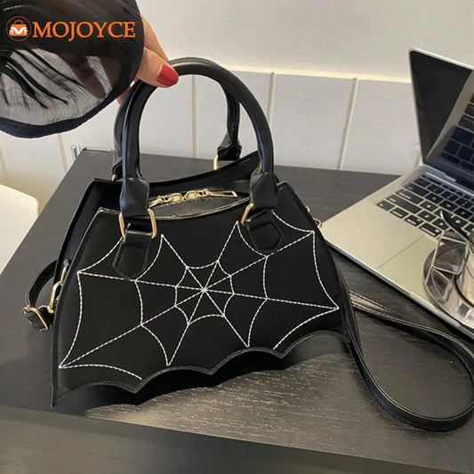 Women's Top-handle Bags Halloween Bat Wing Shoulder Bags Creative Crossbody Bag PU Leather Novelty Small Handbags Fashion Purses