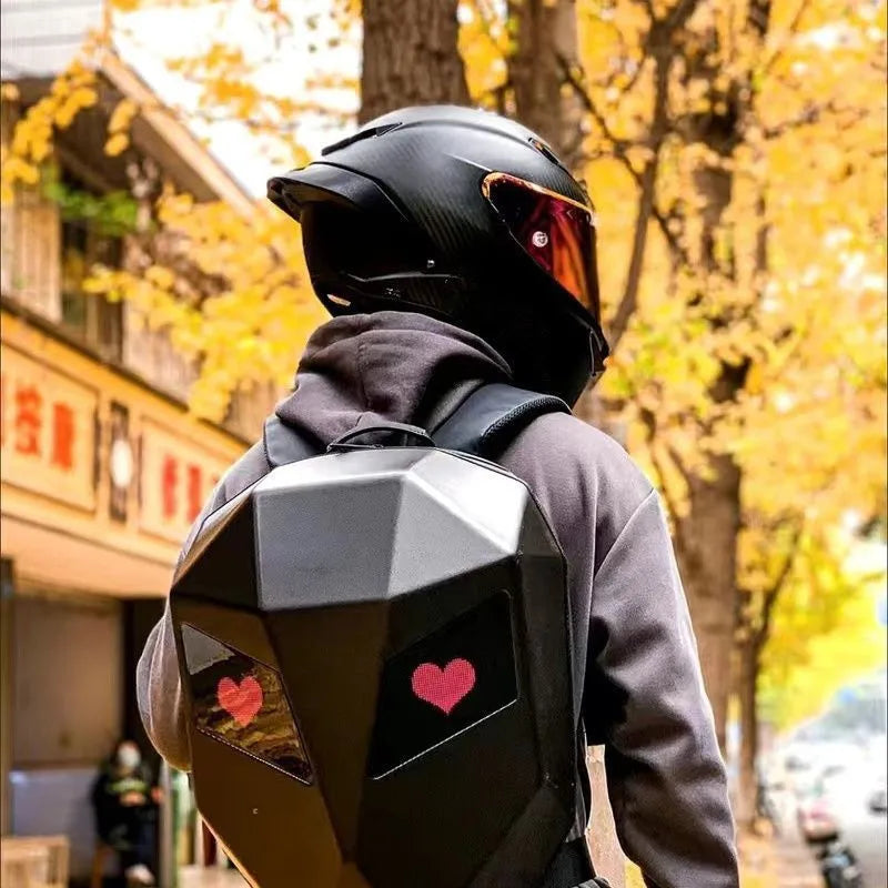 Led Riding Backpack Men Motorcycle Backpack Sports Personality Diy Knight Backpack Women Bag Mochila Feminina School Bags Rugzak