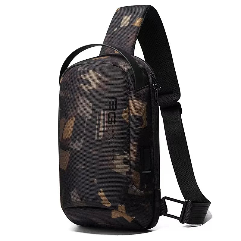 New Multifunction Crossbody Bag for Men Anti-theft Shoulder Messenger Bags Male Waterproof Short Trip Chest Bag Pack