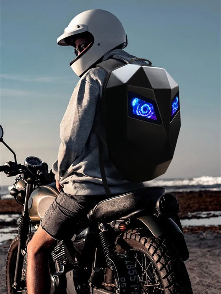 Led Riding Backpack Men Motorcycle Backpack Sports Personality Diy Knight Backpack Women Bag Mochila Feminina School Bags Rugzak