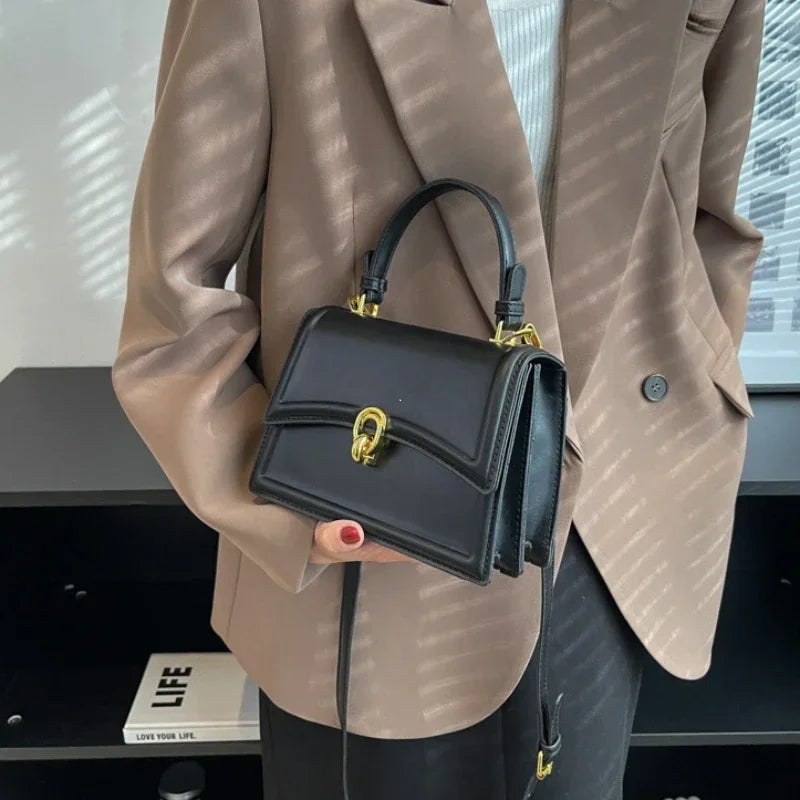 New Small PU Leather Crossbody Bags for Women 2024 Simple Totes Shoulder Bag Lady Luxury Brand Designer Handbags and Purses