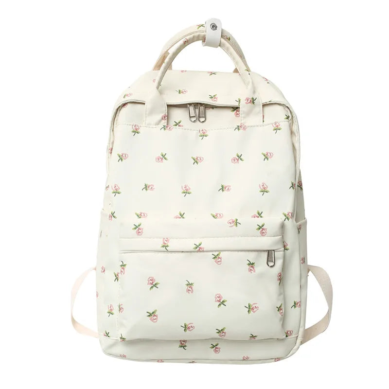 Fashion Women Cute Floral Student Backpack Trendy Lady Kawaii Book Bags Female Print Laptop College Backpack New Girl School Bag