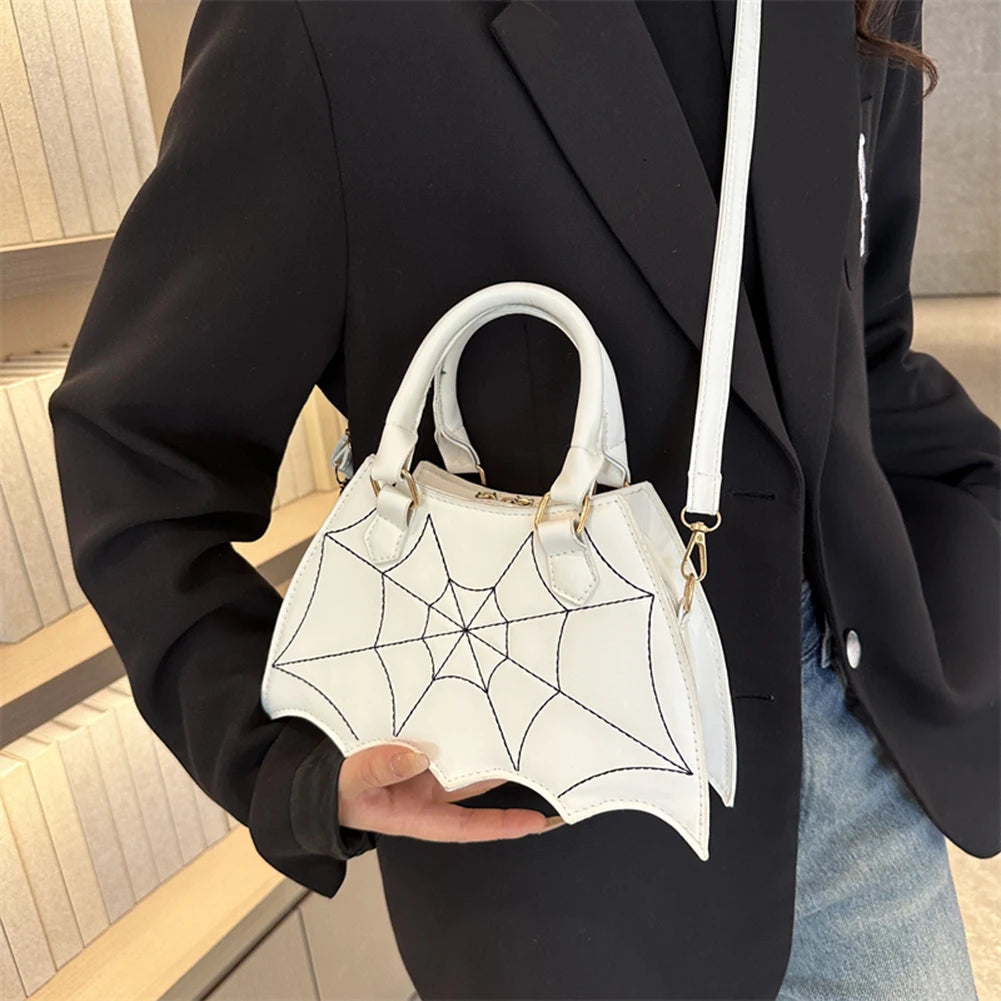 Women's Top-handle Bags Halloween Bat Wing Shoulder Bags Creative Crossbody Bag PU Leather Novelty Small Handbags Fashion Purses