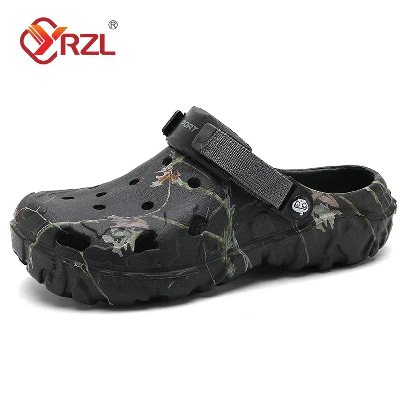 YRZL New Sandals for Mens Clogs Summer Shoes Men Slippers Breathable Casual Beach Sandals Size 45 Non-slip Garden Shoes for Men