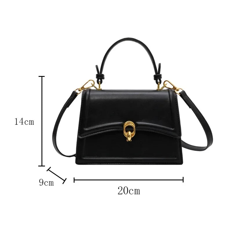 New Small PU Leather Crossbody Bags for Women 2024 Simple Totes Shoulder Bag Lady Luxury Brand Designer Handbags and Purses